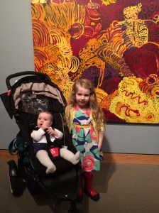 Right after this was taken the strolled was kicked into the gorgeous painting behind it.  Umm...Shit.