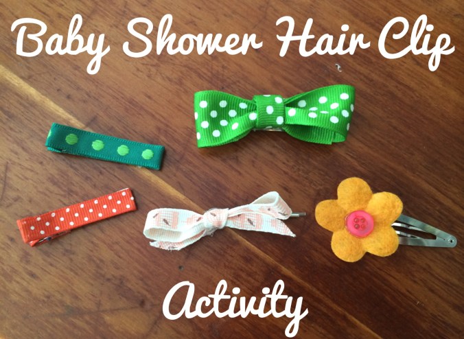 Baby Shower Hair Clip Activity