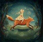 Dream Animals Fox Girl Print