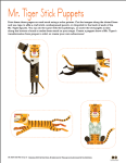 Mr. Tiger Stick Puppets